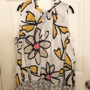 Lane Bryant Plus Size Top.  Floral A Line.